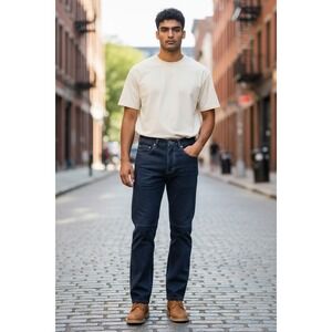 Vintage W&W Wash & Wear Leather Suede Pants Mens 26 Made in Canada Blue